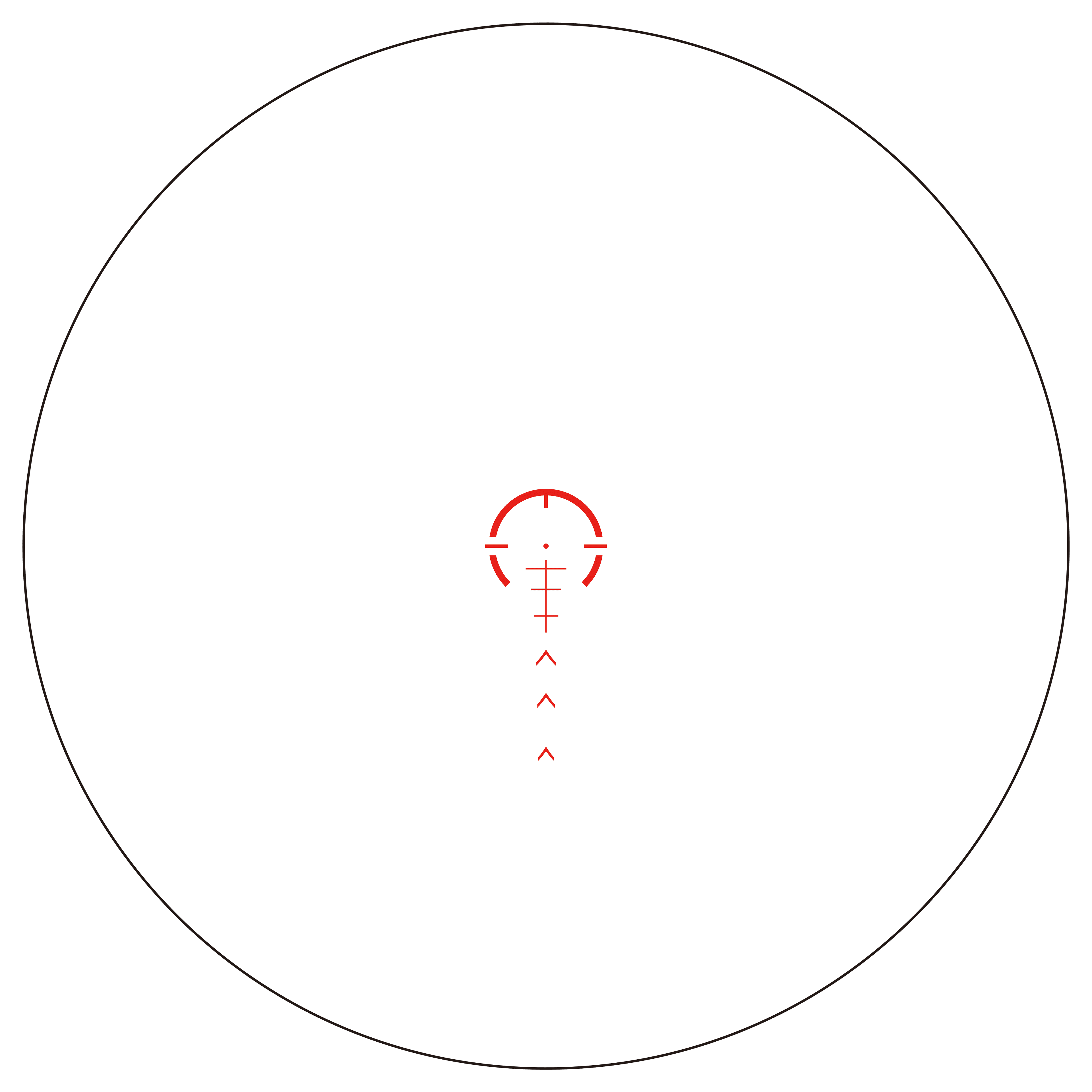 GUERILLA DOT BDC LONG reticle view